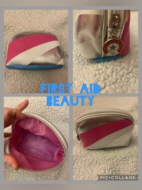 First Aid Beauty travel size cosmetics/skincare bag 6x5 inches